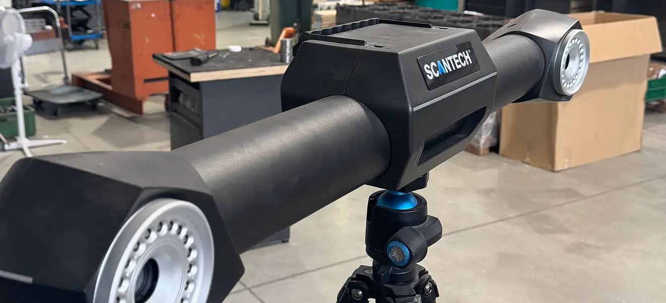 Skaner 3D Scantech NimbleTrack-C Gen2 na stanowisku pomiarowym